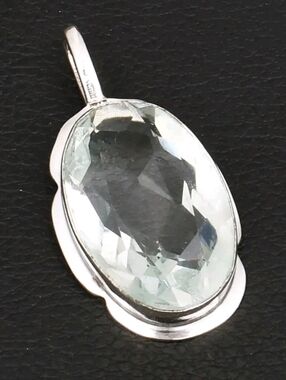 White Topaz Gemstone 925 Sterling Silver Ethnic Handmade Pendant Necklace